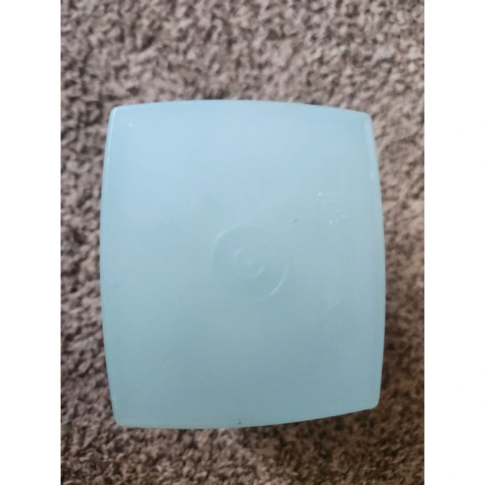 Vintage Tupperware Blue Servalier Canister with Tan Lid 811-11 Made in USA 7.5in